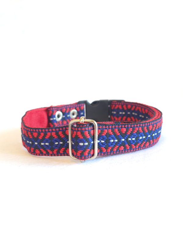 FURRY PATITAS RED/BLUE ADJUSTABLE COLLAR - Image 2