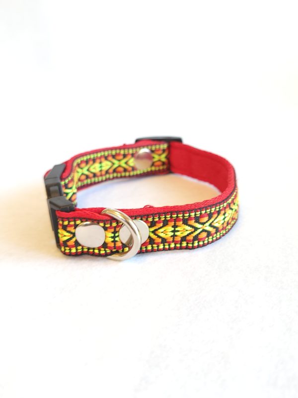 FURRY PATITAS RED/ YELLOW ADJUSTABLE COLLAR - Image 2