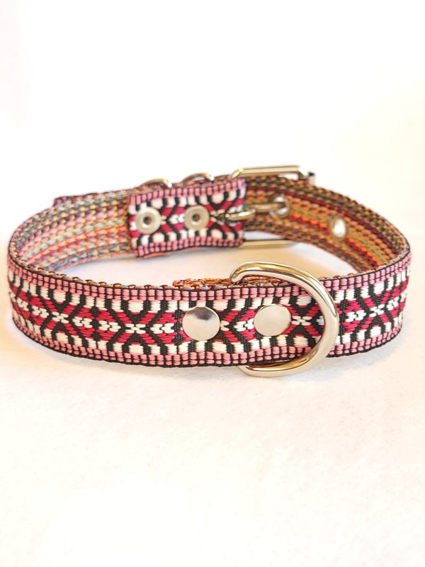 FURRY PATITAS RED/WHITE BUCKLE COLLAR - Image 2