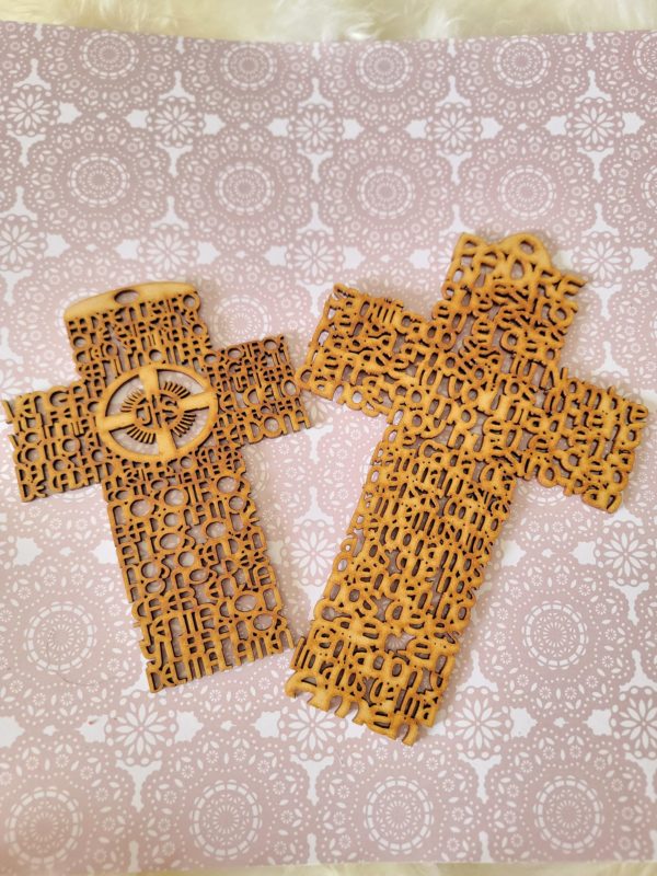 PADRE NUESTRO WOODEN CROSS